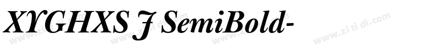 XYGHXS J SemiBold字体转换
